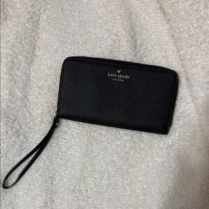 Kate Spade Black Zip-Around Wristlet